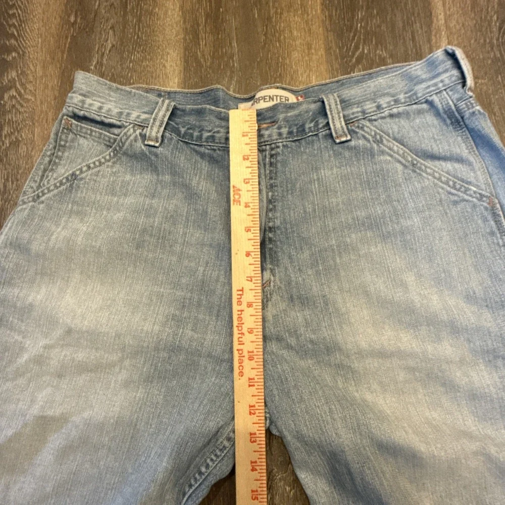 VTG Y2K Levis Carpenter Denim Shorts Mens 36 Light Wash Blue Utility Workwear